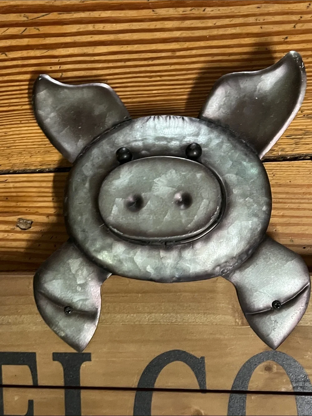 Cute Pig Welcome Sign - Rustic Wood Wall Decor Farm Rustic Farmhouse